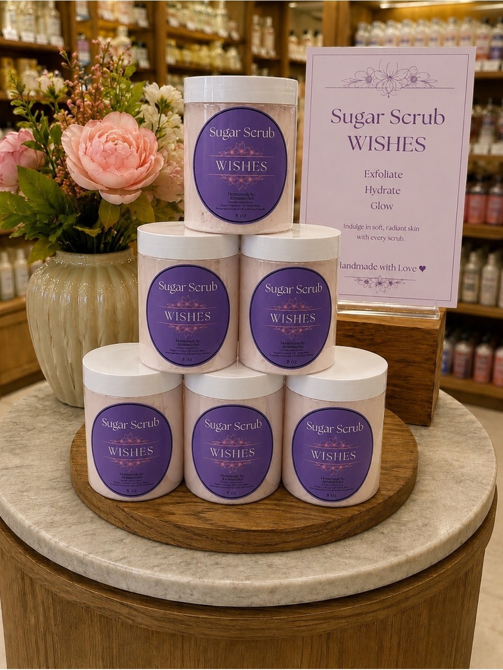 Wishes Body Sugar Scrub. 8oz